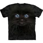 Tričko dětské The Mountain Black Kitten Face - černé
