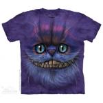 Tričko unisex The Mountain Big Face Cheshire Cat - fialové