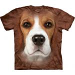 Tričko unisex The Mountain Beagle Face - hnědé