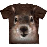 Tričko unisex The Mountain Squirrel Face - hnědé