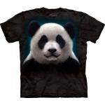 Tričko unisex The Mountain Panda Head - čierne