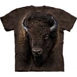 Tričko unisex The Mountain American Buffalo - hnědé