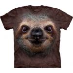 Tričko unisex The Mountain Sloth Face - hnědé