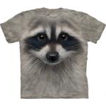 Tričko unisex The Mountain Raccoon Face - šedé