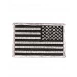 Textilná nášivka Mil-Tec vlajka USA pravá 7,5x5 cm - sivá