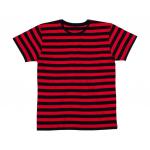 Pruhované tričko Mantis Lines - čierne-červené