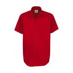 Košile pánská B&C Sharp Twill s krátkým rukávem - červená