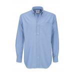 Košeľa pánska B&C Oxford s dlhým rukávom - svetlo modrá