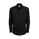 Košile pánská B&C Smart s dlouhým rukávem - černá