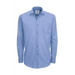 Košeľa pánska B&C Smart s dlhým rukávom - modrá