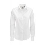Košile dámská B&C Smart s dlouhým rukávem - bílá