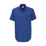 Košile pánská B&C Heritage s krátkým rukávem - modrá