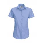 Košile dámská B&C Smart s krátkým rukávem - modrá