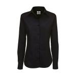 Košile dámská B&C Sharp Twill s dlouhým rukávem - černá