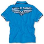 Polokošeľa Erik and Sons Wing - modrá