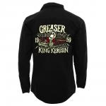 Košeľa King Kerosin Worker Greaser Car Club - čierna