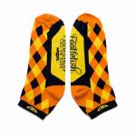 Ponožky znížené Woox Rhombicus - oranžové-žlté