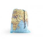 Cestovné vrece s mapou sveta - farebný