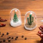 Soľnička a korenička Vianočný strom a kaktus