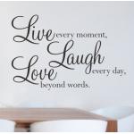 Dekorativní nálepka na zeď Live Laught Love
