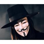 Maska V ako Vendetta - béžová
