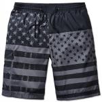 Kraťasy Brandit Swimshorts USA Flag - čierne-šedé