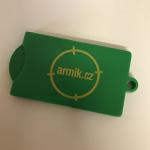 Prívesok na kľúče Armik.sk s terčom - zelený
