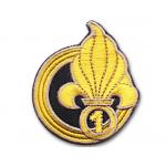 Nášivka Cizinecká legie 1.Regiment suchý zip - žlutá