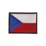 Nášivka Česká vlajka 4x2,8 cm suchý zips