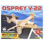 3D drevené puzzle Woodcraft Vrtuľník V-22 Osprey