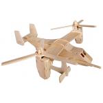 3D dřevěné puzzle Woodcraft Vrtulník V-22 Osprey