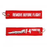 Přívěsek na klíče Fostex Remove before flight F-4 Phantom - červený