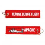 Přívěsek na klíče Fostex Remove before flight Apache - červený