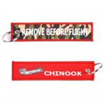 Přívěsek na klíče Fostex Remove before flight Chinook - červený