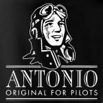 Tričko Antonio s lietadlom P-51 MUSTANG - čierne