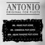 Tričko Antonio letecké PILOT - biele