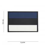 Gumová nášivka 101 Inc vlajka Estonsko - barevná