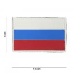 Gumová nášivka 101 Inc vlajka Rusko - farevná