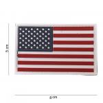 Gumová nášivka 101 Inc vlajka USA - farevná
