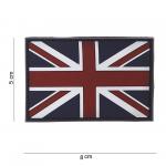 Gumová nášivka 101 Inc vlajka Veľká Británia - farevná
