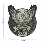 Gumová nášivka 101 Inc znak Tricolori - šedá