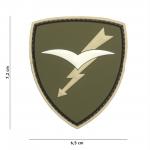 Gumová nášivka 101 Inc znak Paratroopers Brigade - olivová