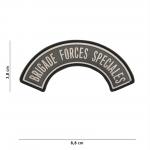 Gumová nášivka 101 Inc znak Brigade Forces Speciales - šedá