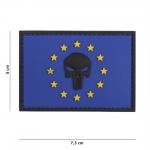 Gumová nášivka 101 Inc vlajka Punisher EU - modrá