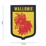 Gumová nášivka 101 Inc vlajka Wallonie - žltá