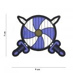 Gumová nášivka 101 Inc Viking Shield - modrá