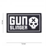 Gumová nášivka 101 Inc nápis Gun Slinger - černá