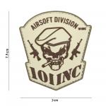 Gumová nášivka 101 Inc Airsoft Division - béžová
