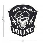 Gumová nášivka 101 Inc Airsoft Division - černá