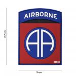 Gumová nášivka 101 Inc znak Airborne 82nd - červená